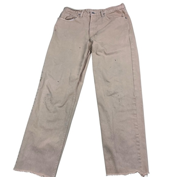 Vintage Levi’s 550 relaxed fit tan jeans USA made 32 x 30 - Picture 5 of 11